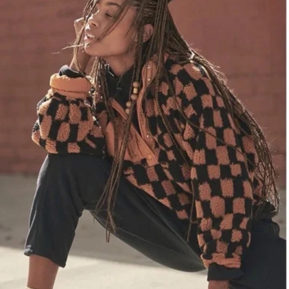 Free People Movement | Rocky Ridge Checkered Pullover | Medium